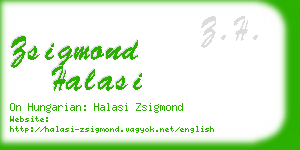 zsigmond halasi business card